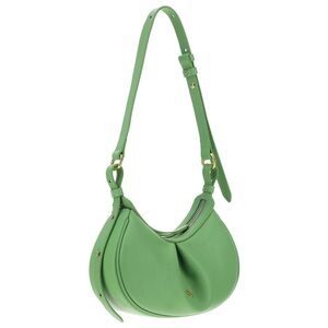 Yuzefi Bean Mini Leather Shoulder Bag in Green